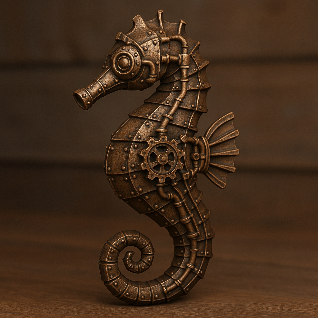 Steampunk Mechanical Seahorse
