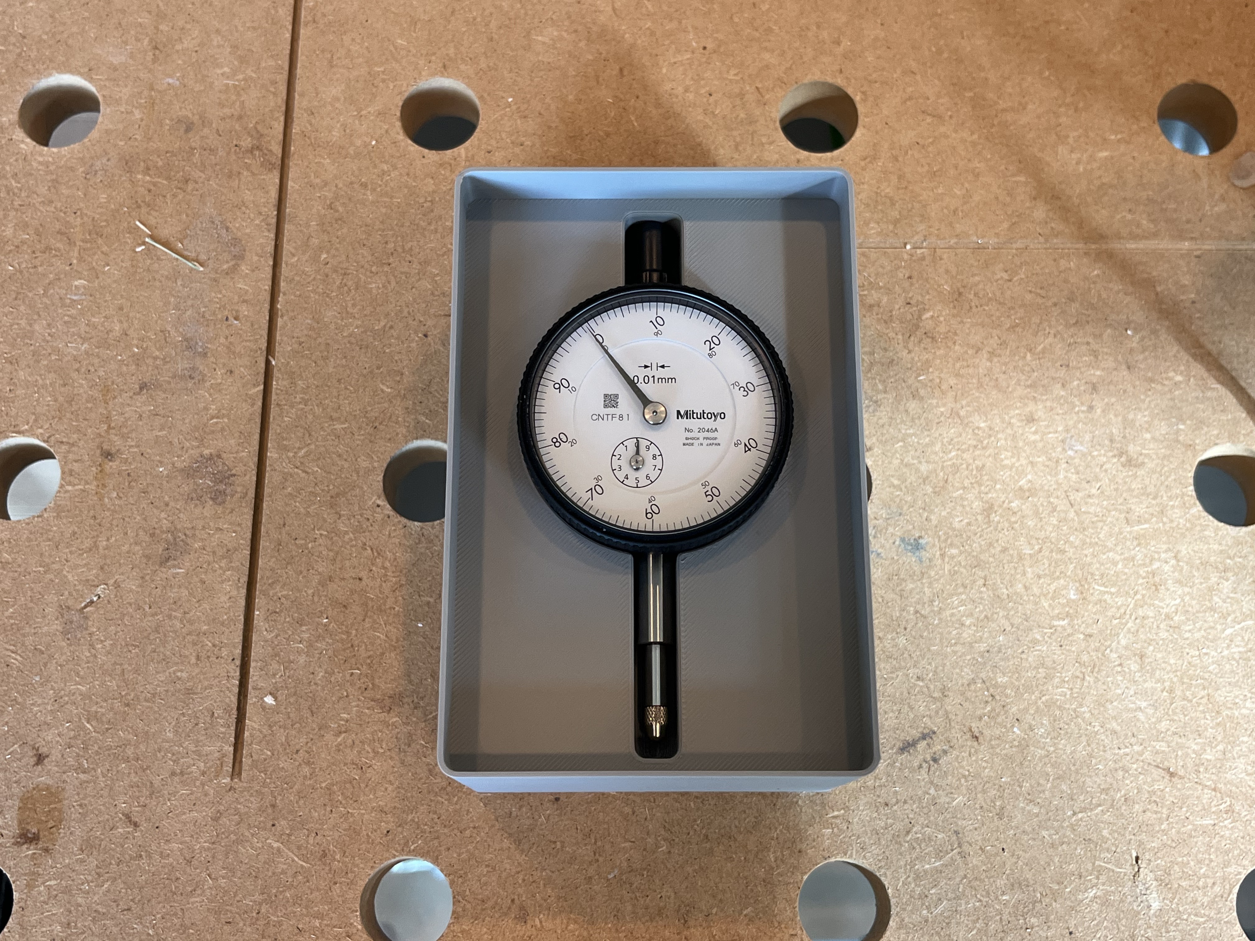 Mitutoyo Dial Indicator Lugback Gridfinity Tray
