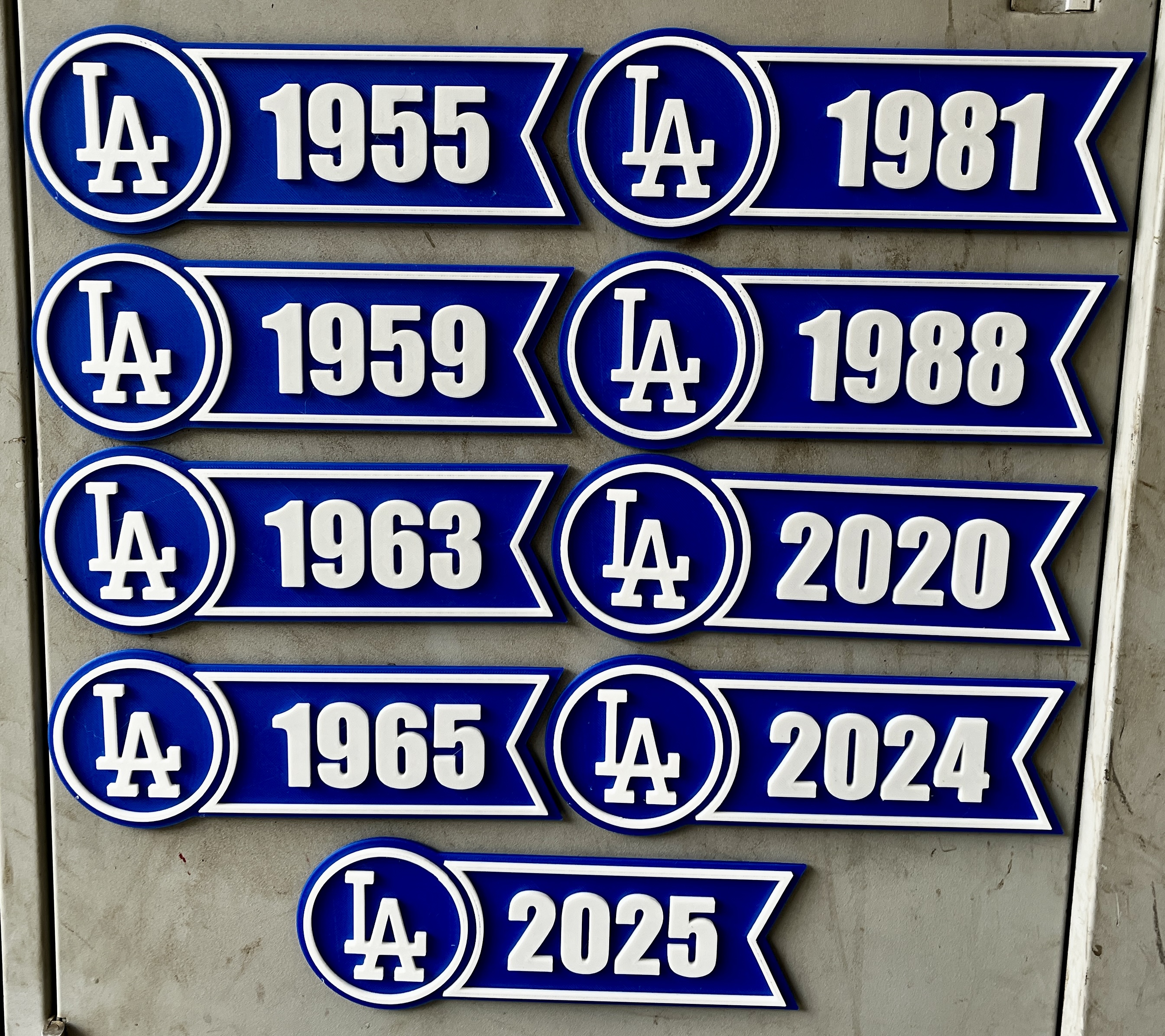 Dodgers World Series Championship Pennants (Complete Set)
