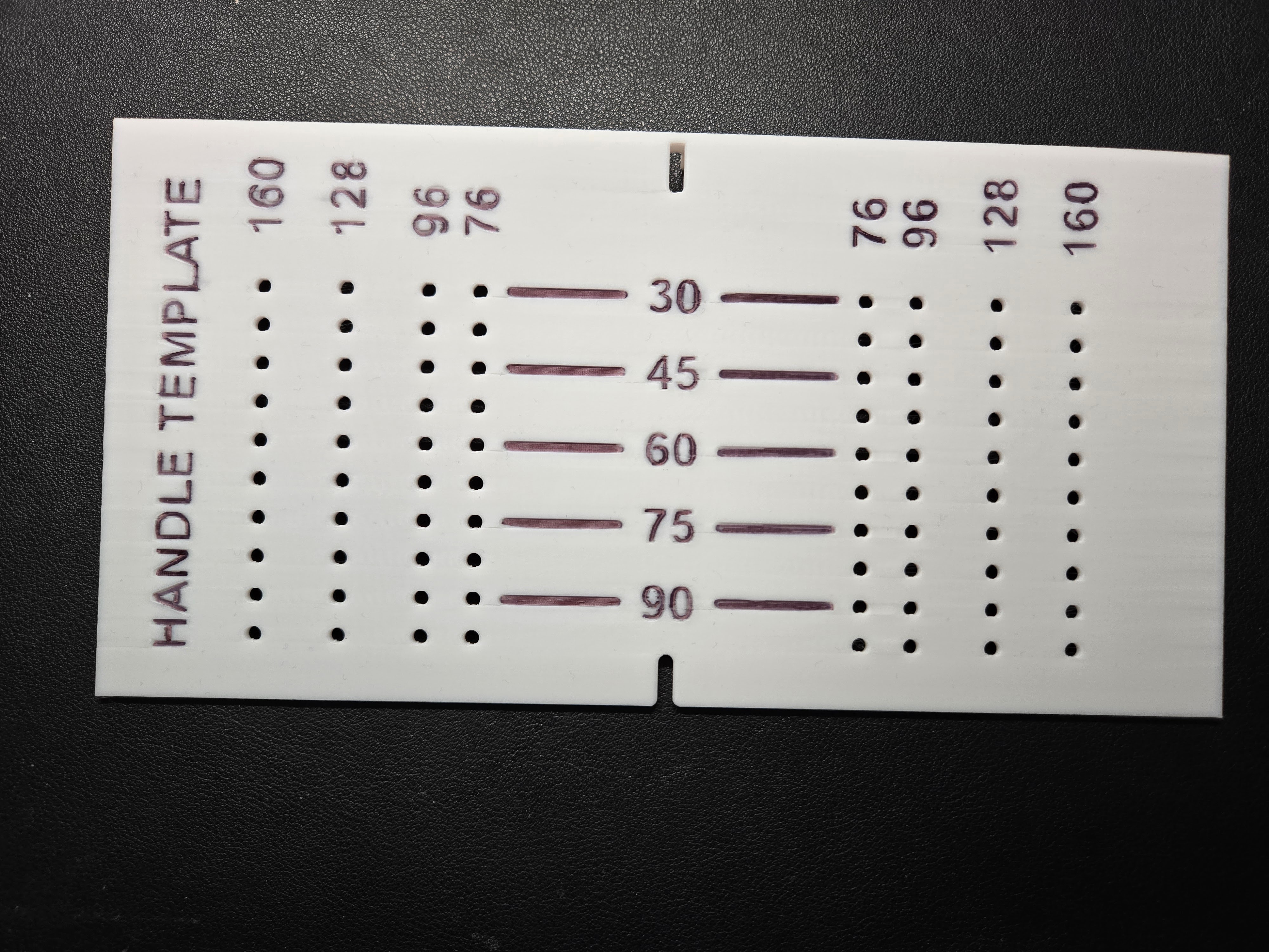 Drawer Handle Drill Template