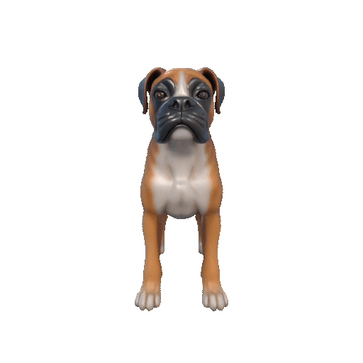 Boxer Figurine – 3D Printable Strong Dog Model
