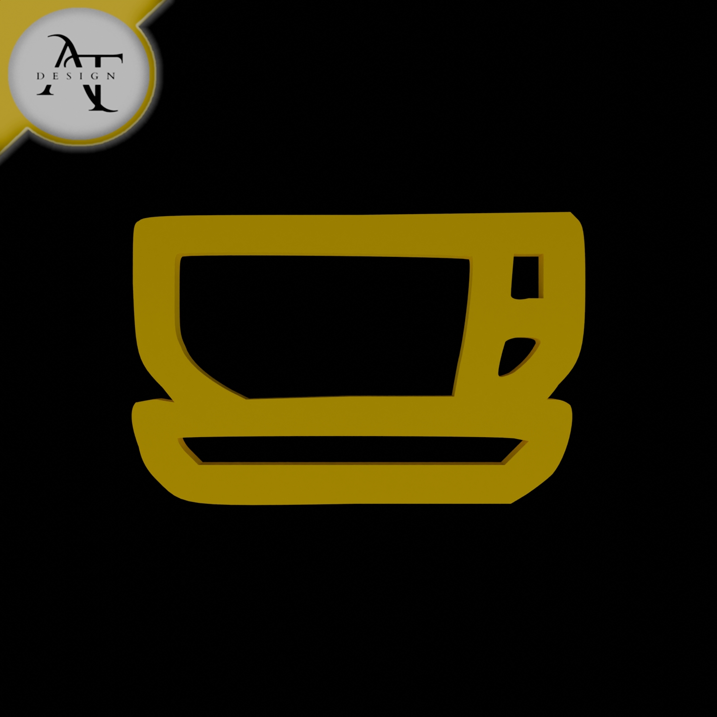 Simple Coffee Cup Symbol - 2D Art
