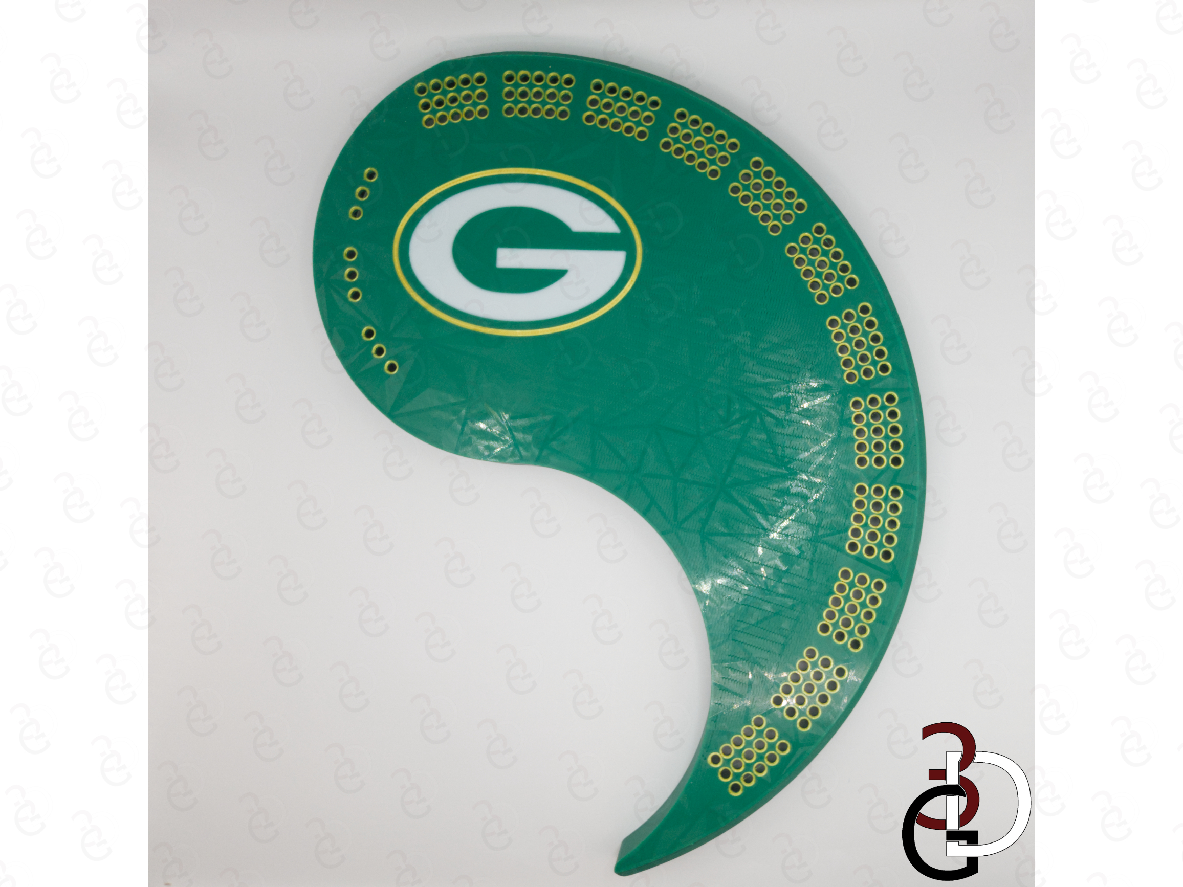 Yin Yang Cribbage Board - Green Bay Packers
