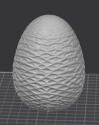 Rustic Easter egg with geometric design