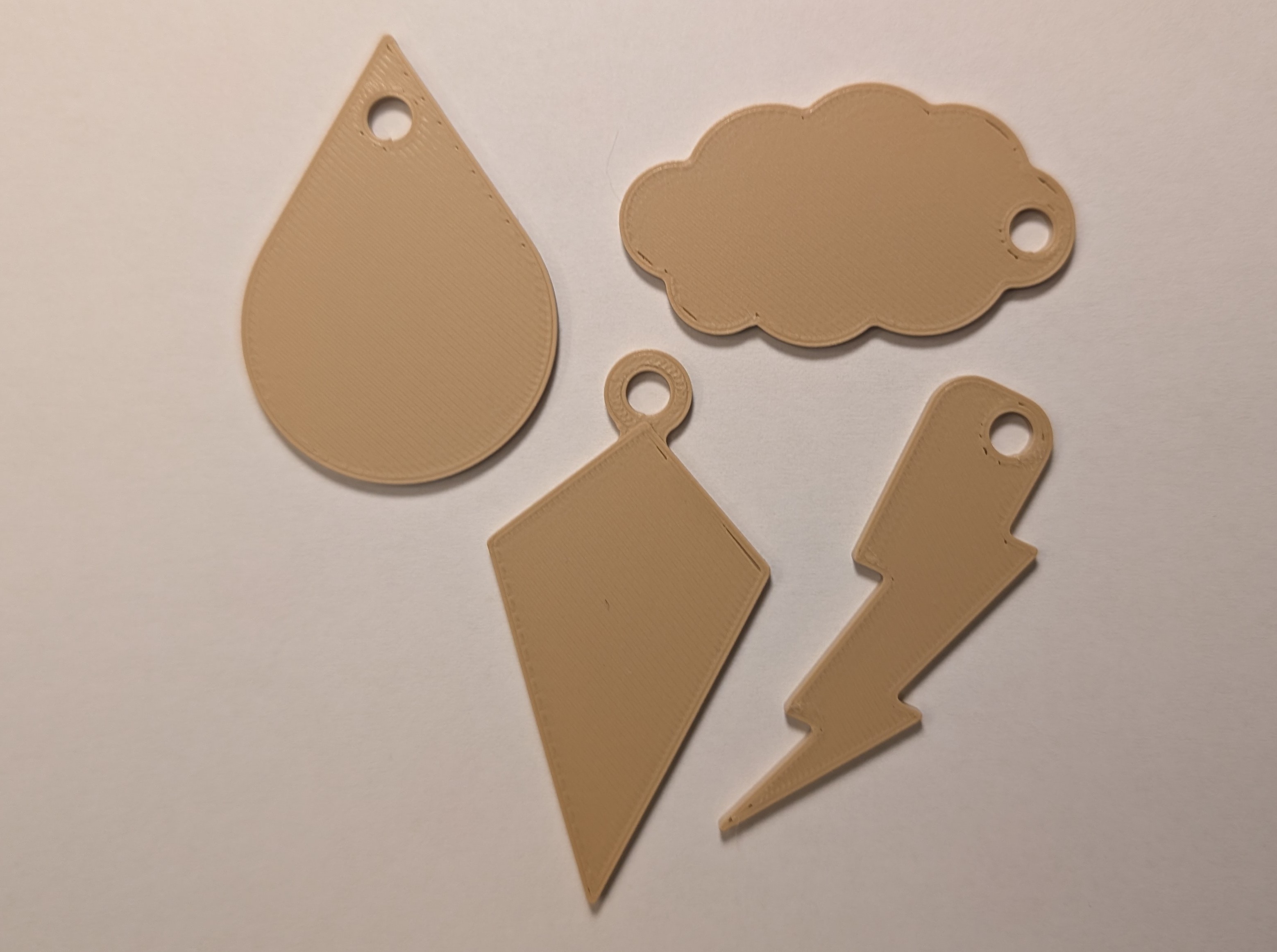 Keychain Blanks - Weather Shapes 1