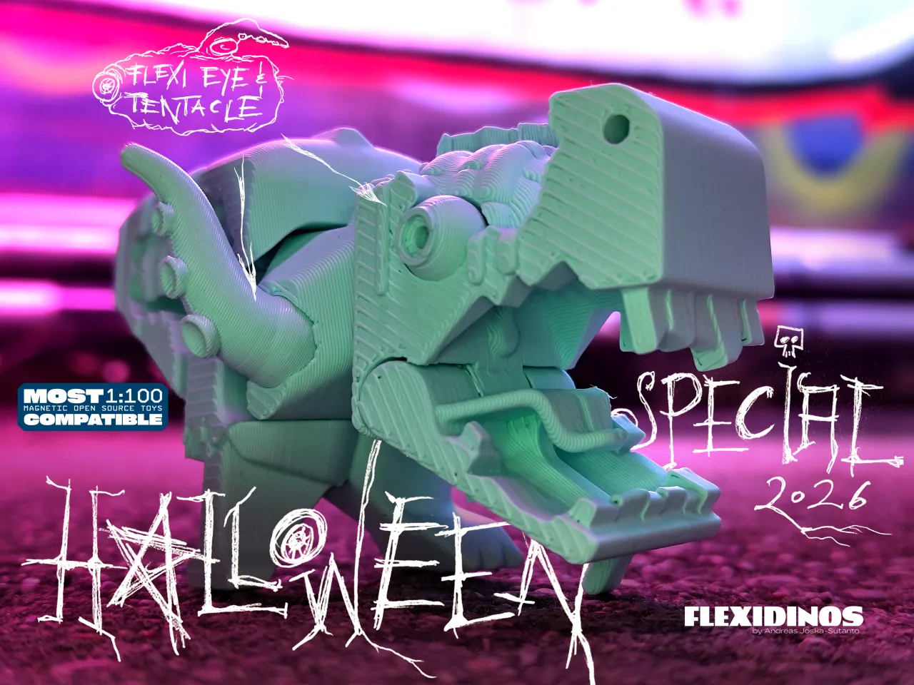 FlexiDinos Model of the Month October 2026 – Flexi Mutant Zombie T