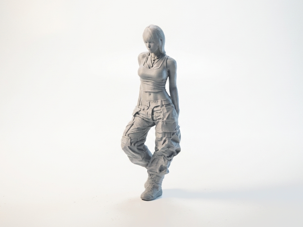 Cargo Pants Lady Female Figure 3D Printable