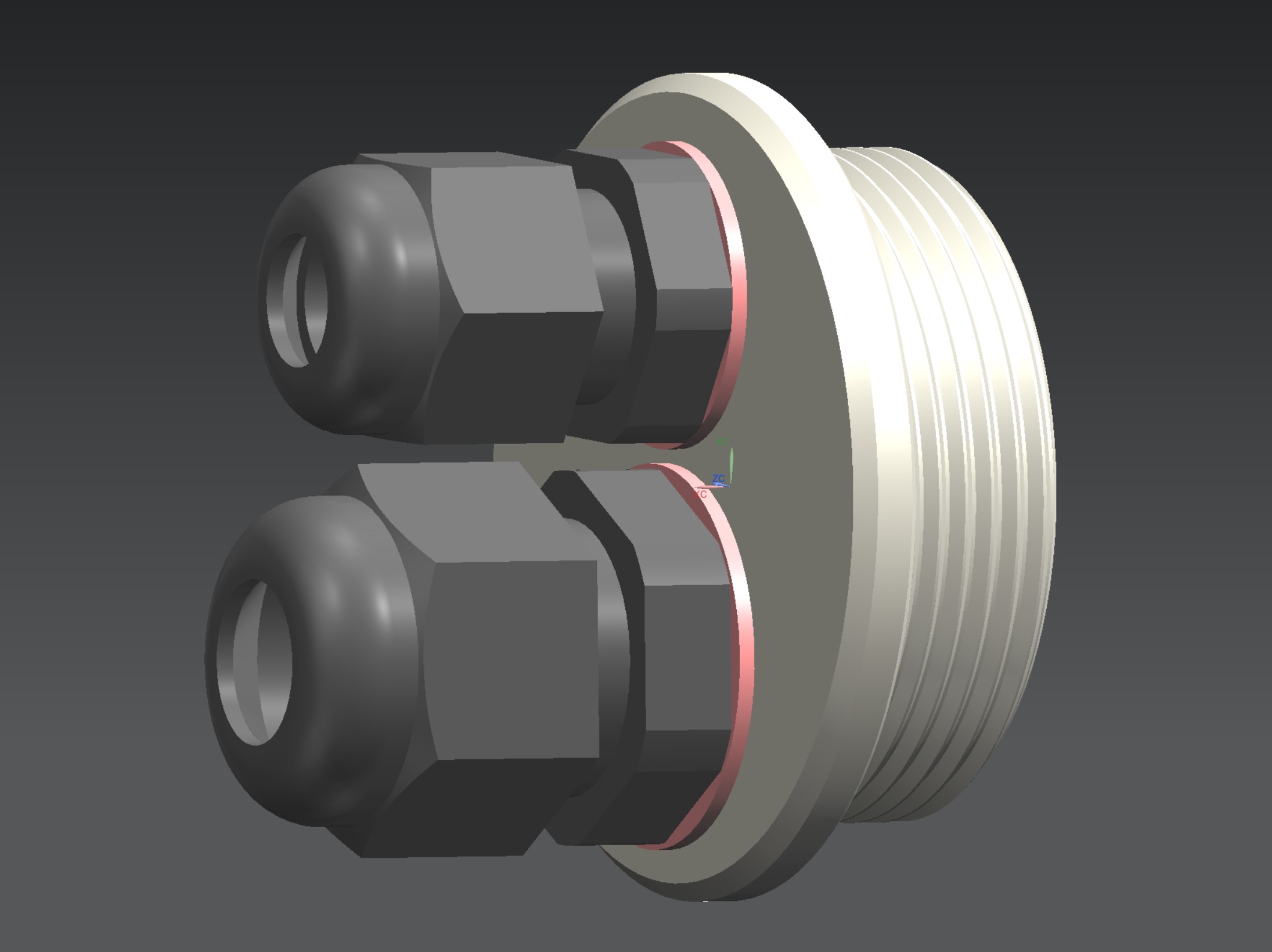 PG29 Blind Stuffing-Adapter to 1xPG7+1xPG9 Cable Gland/ PG29 Blindstopfen-Adapter auf 1xPG7+1xPG9-Kabelverschraubung
