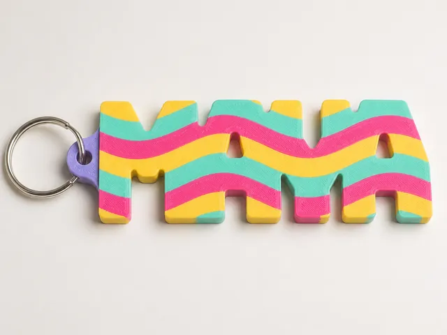 Maya's groovy retro name tag