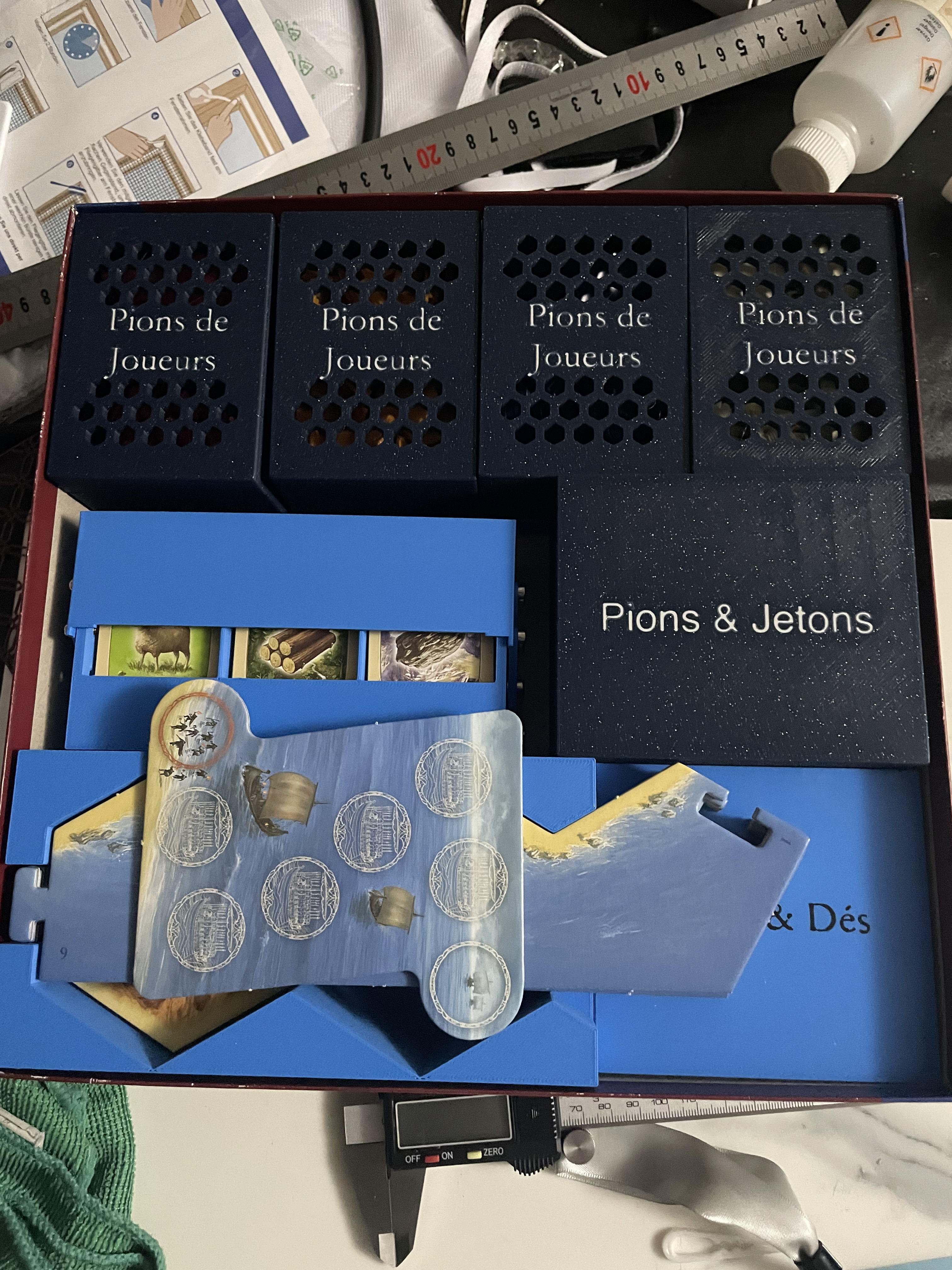 All-in-One Catan + Cities & Knights Organizer (4 Players) – Compact Box Insert 3D model thumbnail
