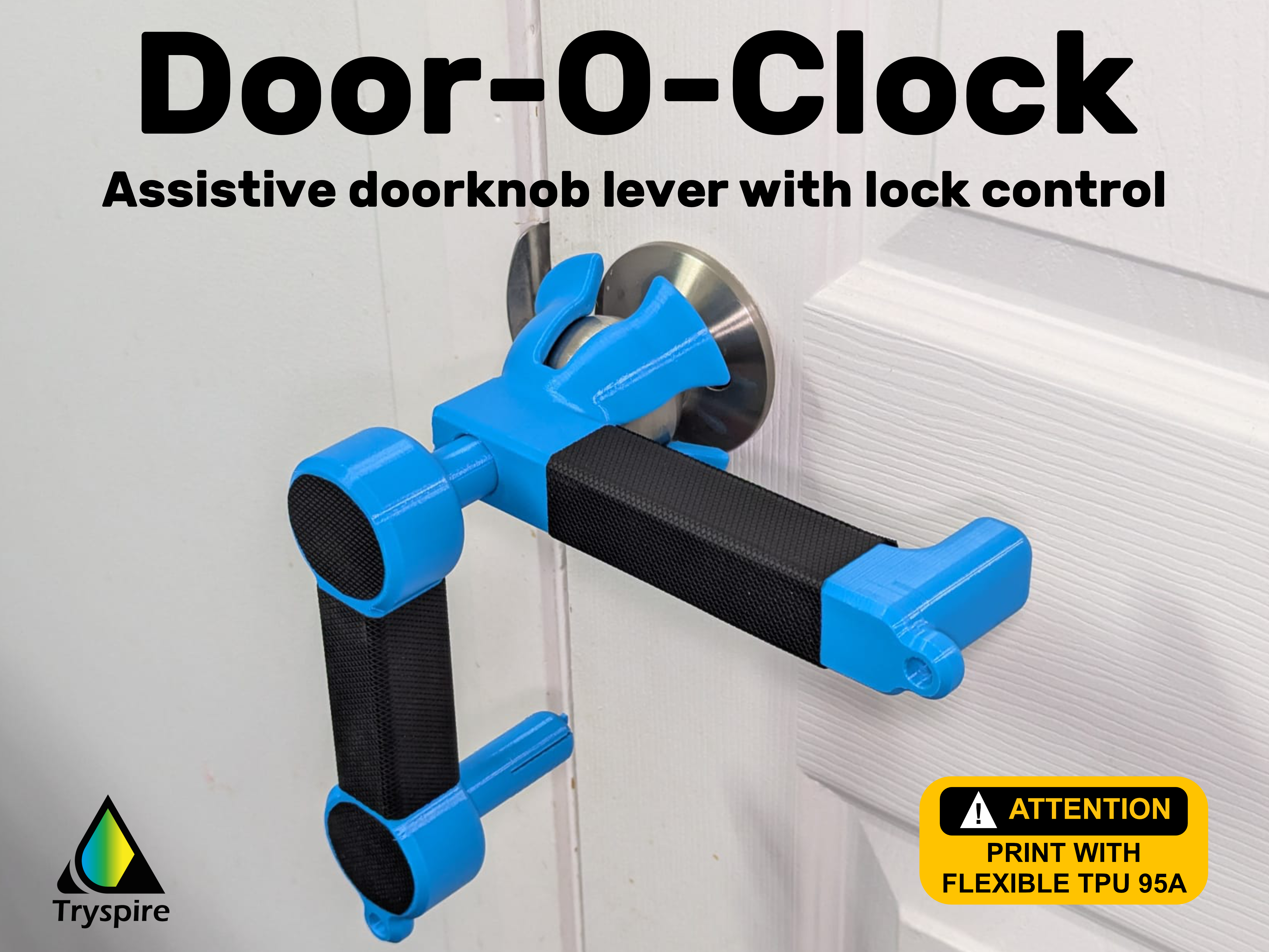 Door-O-Clock (Assistive doorknob lever with lock control)