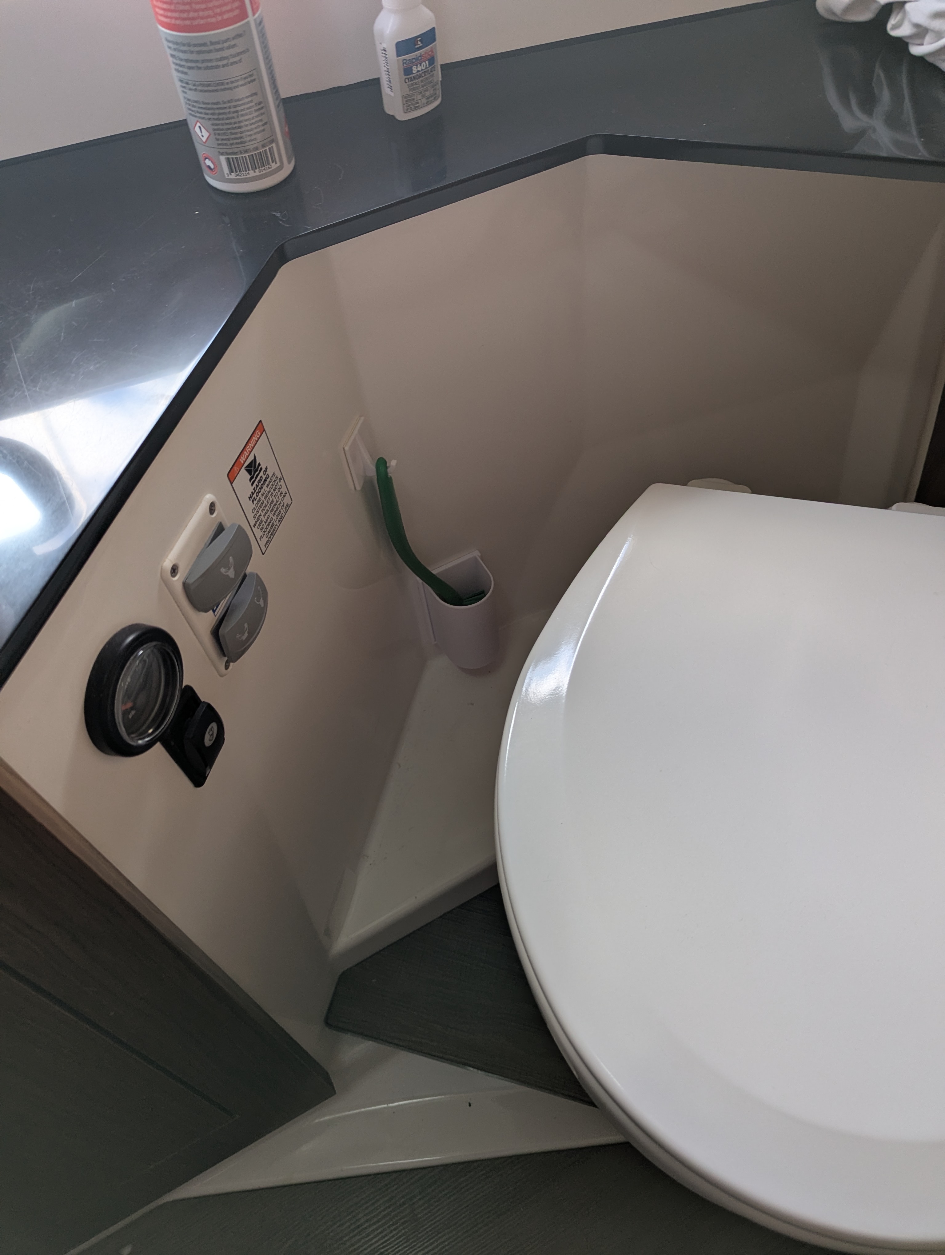 Boat/caravan toilet brush holder (dishbrush holder)