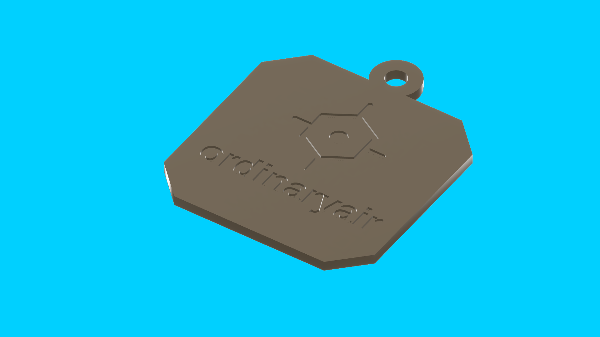 Ordinaryair QR code keychain