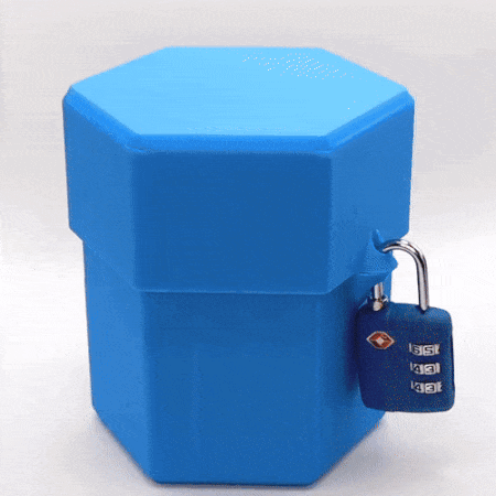 HexaLock – Simple Hexagonal Lock Box 3D model by PengarouX