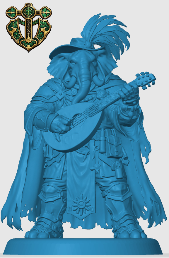 Miniatura 5 do modelo 3D Loxodon Bard
