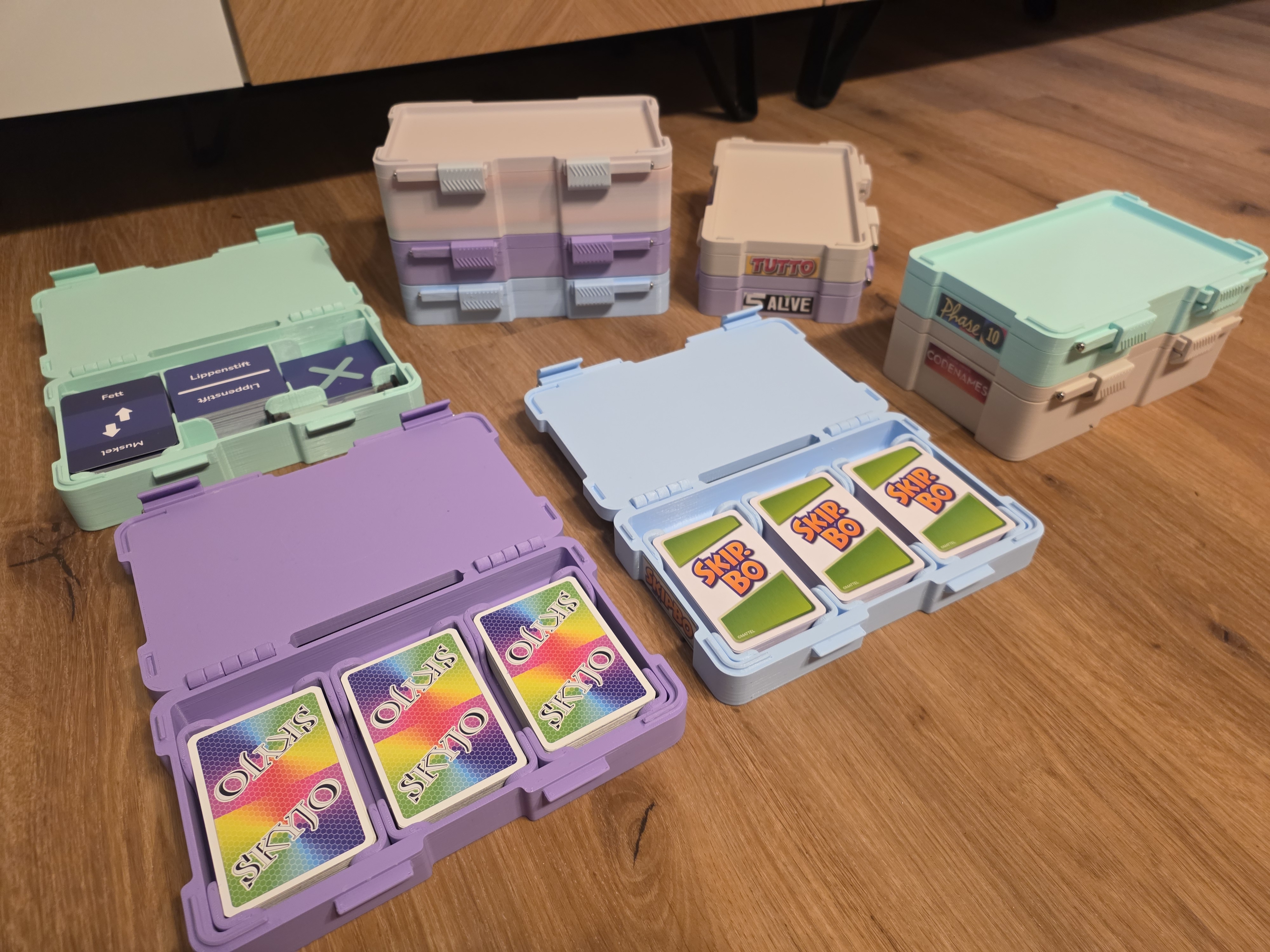 Boxes for Cardgames like Skip-Bo, Skyjo, Phase 10...