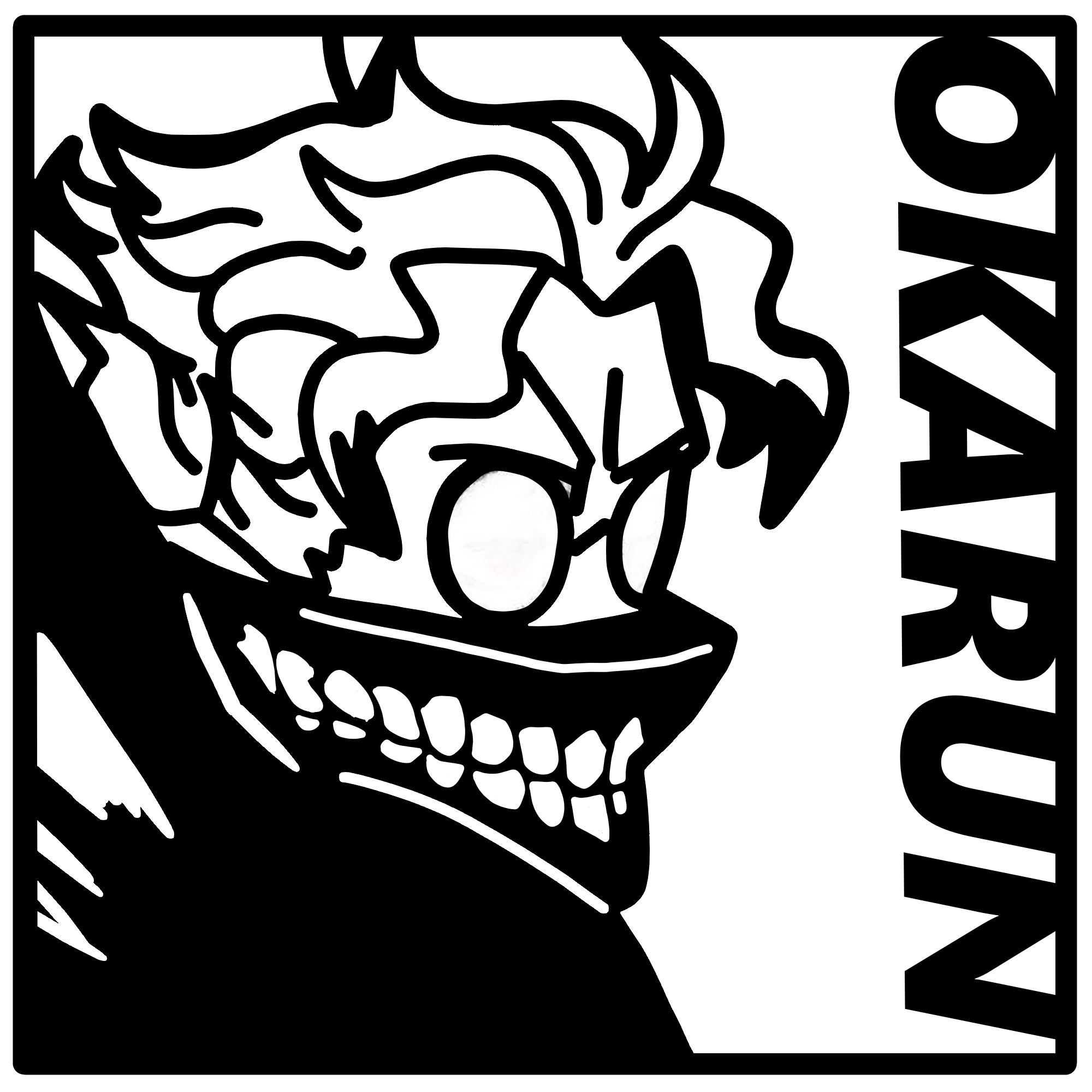 Okarun Silhouette – Laser Cutting DXF (Dandadan)