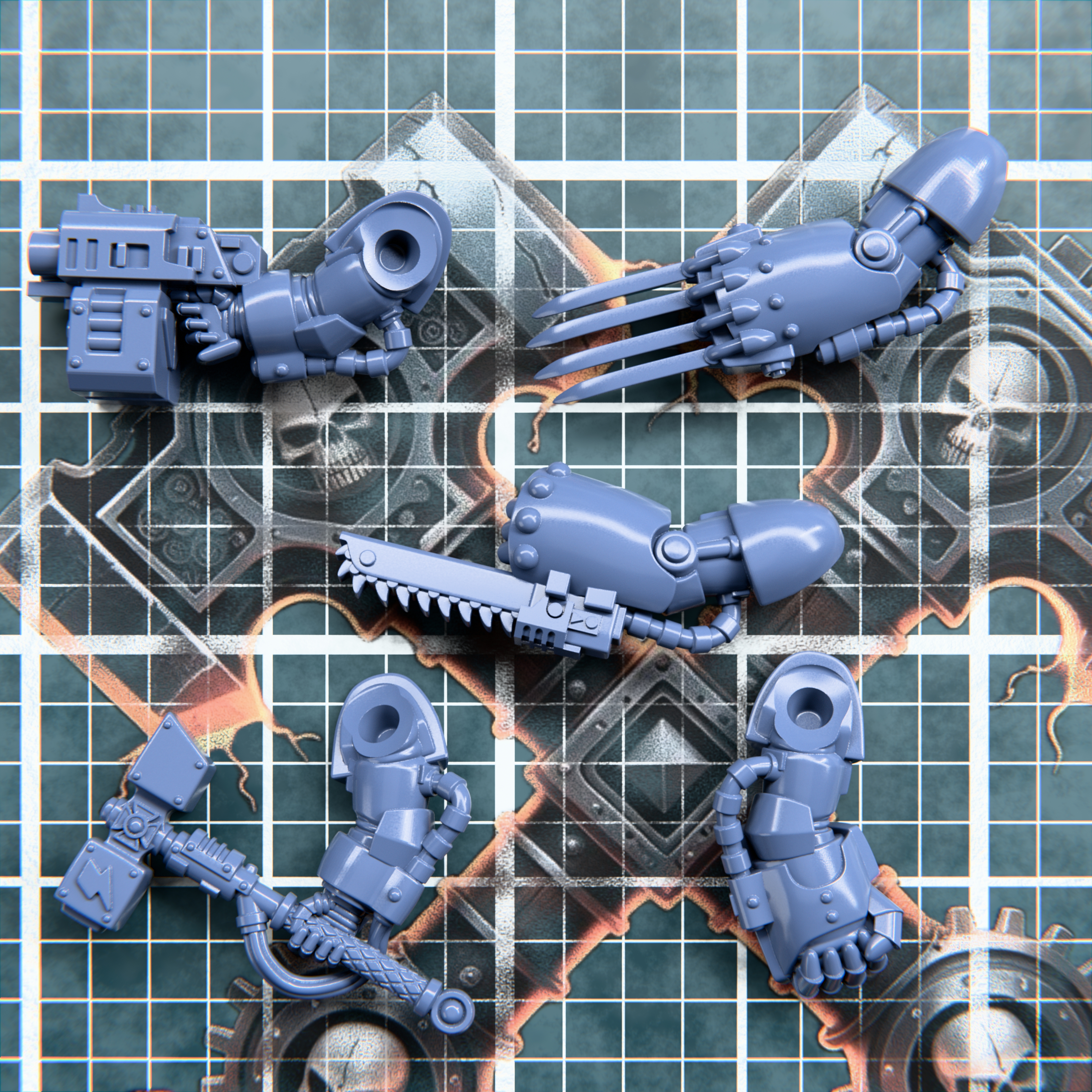 Iron Vanguard – Armament Expansion Kit STL | Sci-Fi Weapon & Armor Bits
