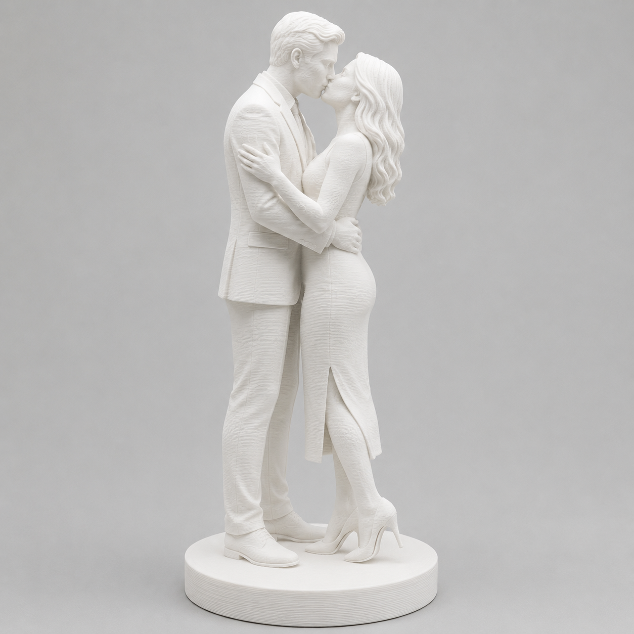 Romantisches Kuss-Skulpturenpaar /Romantic kissing sculpture pair