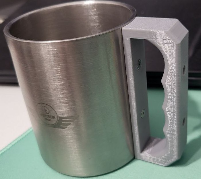 Mug/Cup handle replacement for Stainless Steel Travel Mug with Carabiner Handle