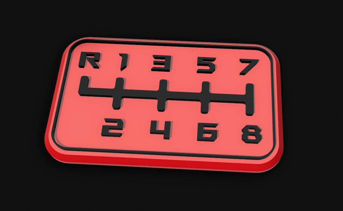 8 Speed manual transmission badge