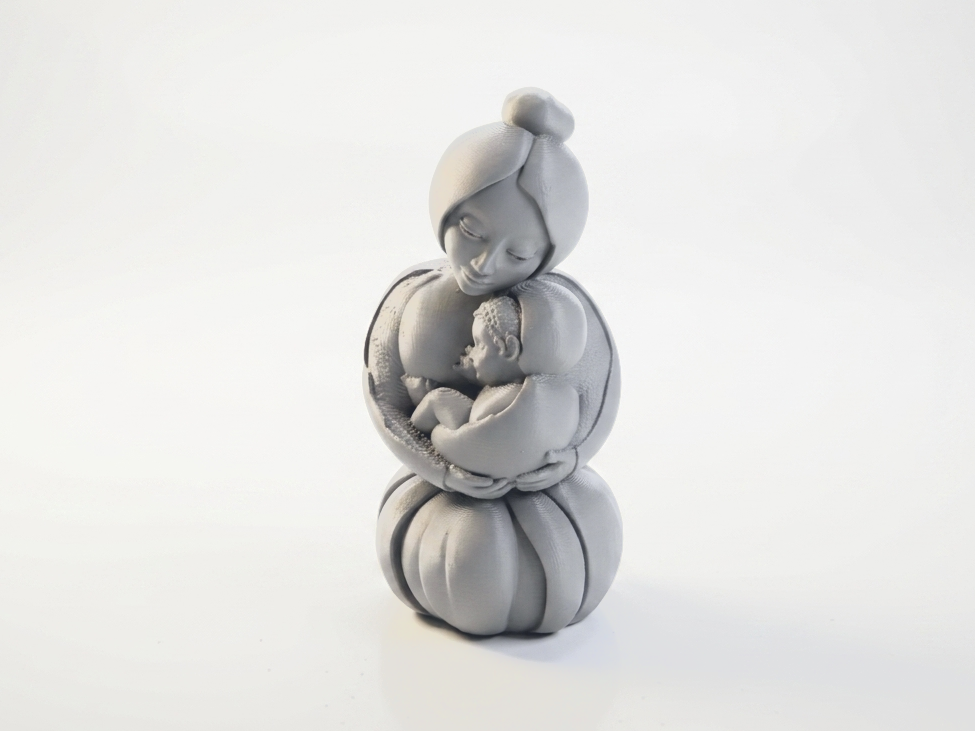 Mother and Baby Statue Figurine 3D Printable