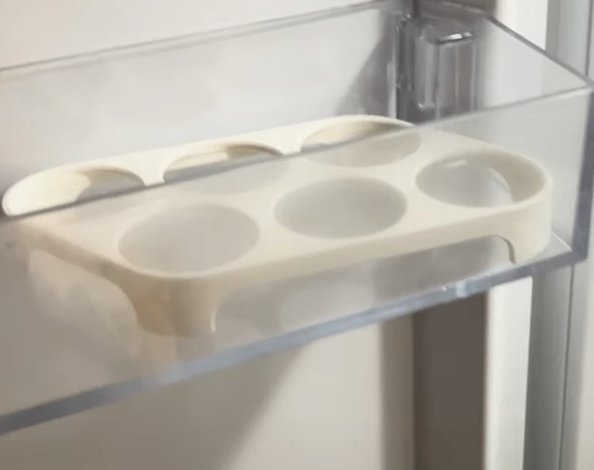 Fridge self egg holder for 6 eggs