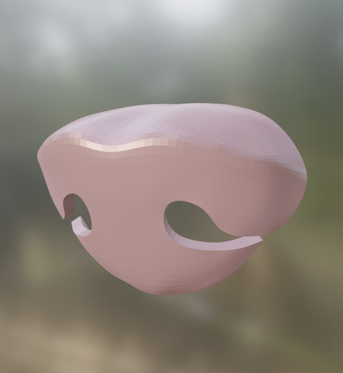 Pickable fursuit nose canine