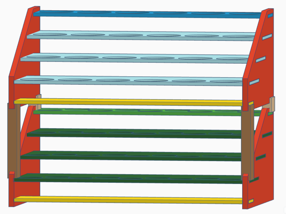Miniatura 4 do modelo 3D Stackable Model Paint Organizer Shelf