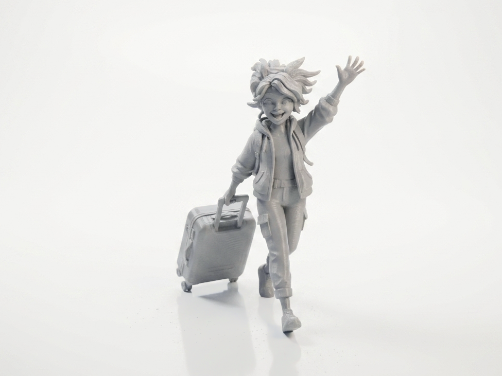 Travel Girl Figurine Female Character 3D Printable