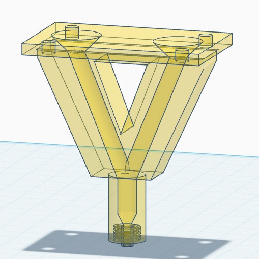 Dual Filament to PFTE/Bowden Tube Adapter for Lack Enclosures 3D model