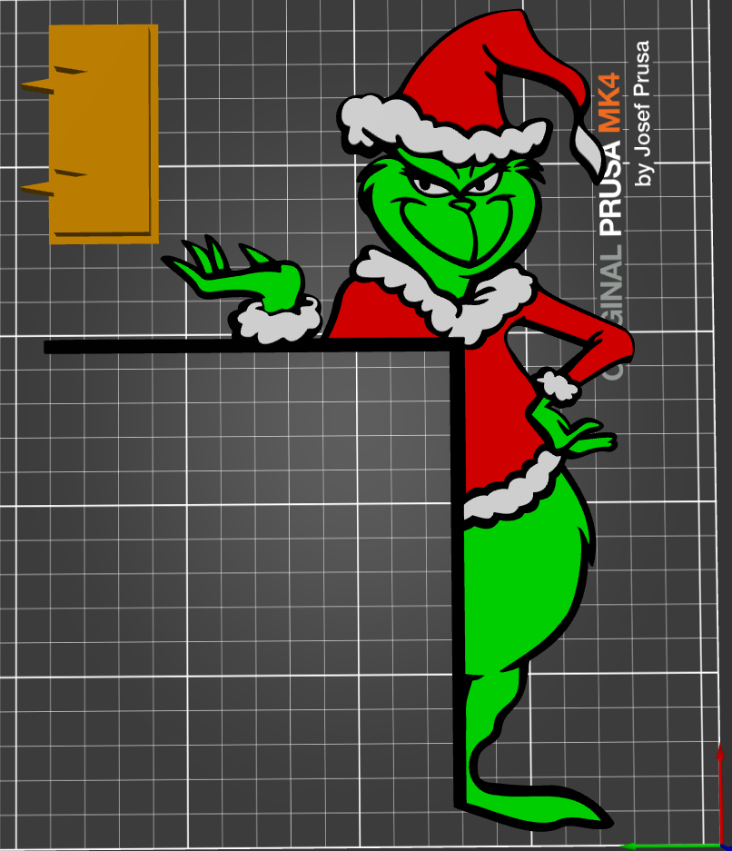 Grinch door corner - Multicolor
