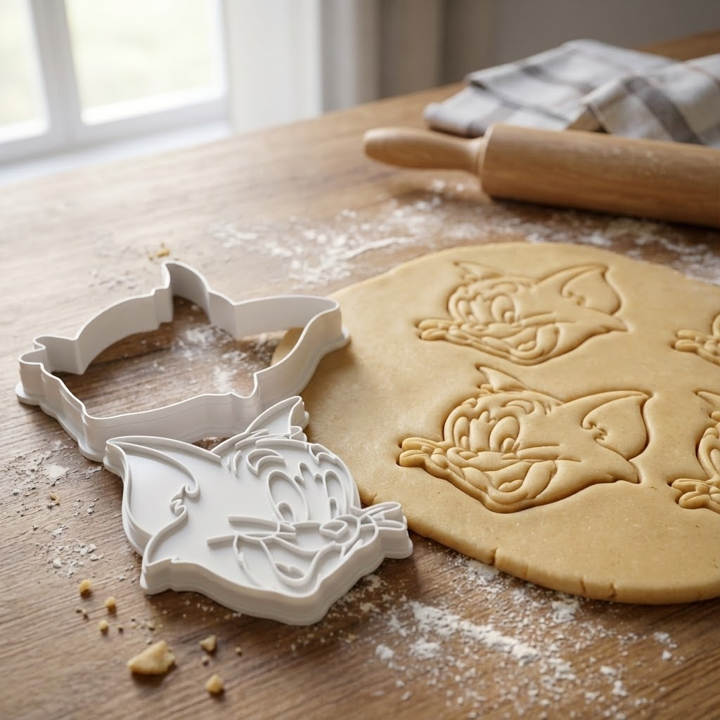 Tom Cat Cookie Cutter And Stamp