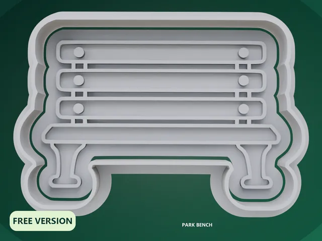 Picnic in the Park Park Bench Cookie Cutter STL – 3D Print Biscuit Mold