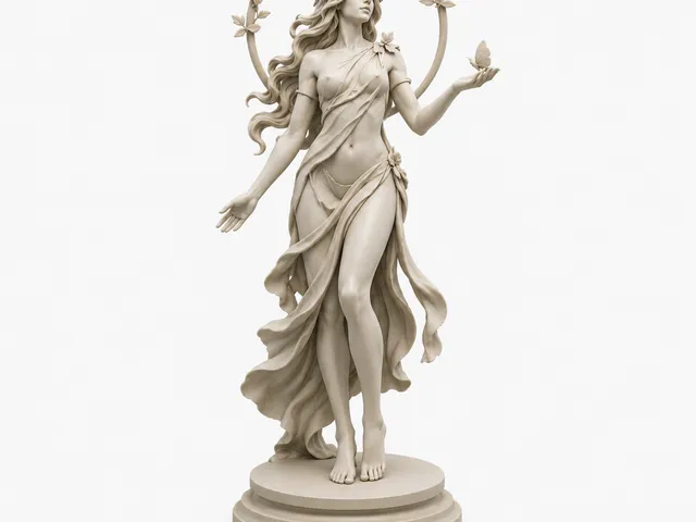 Blooming Nymph Statue – Elegant Floral Goddess Decoration