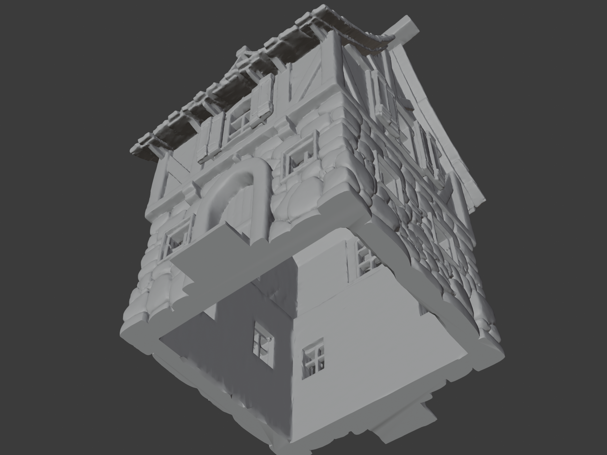 Miniatura 4 do modelo 3D Medieval house