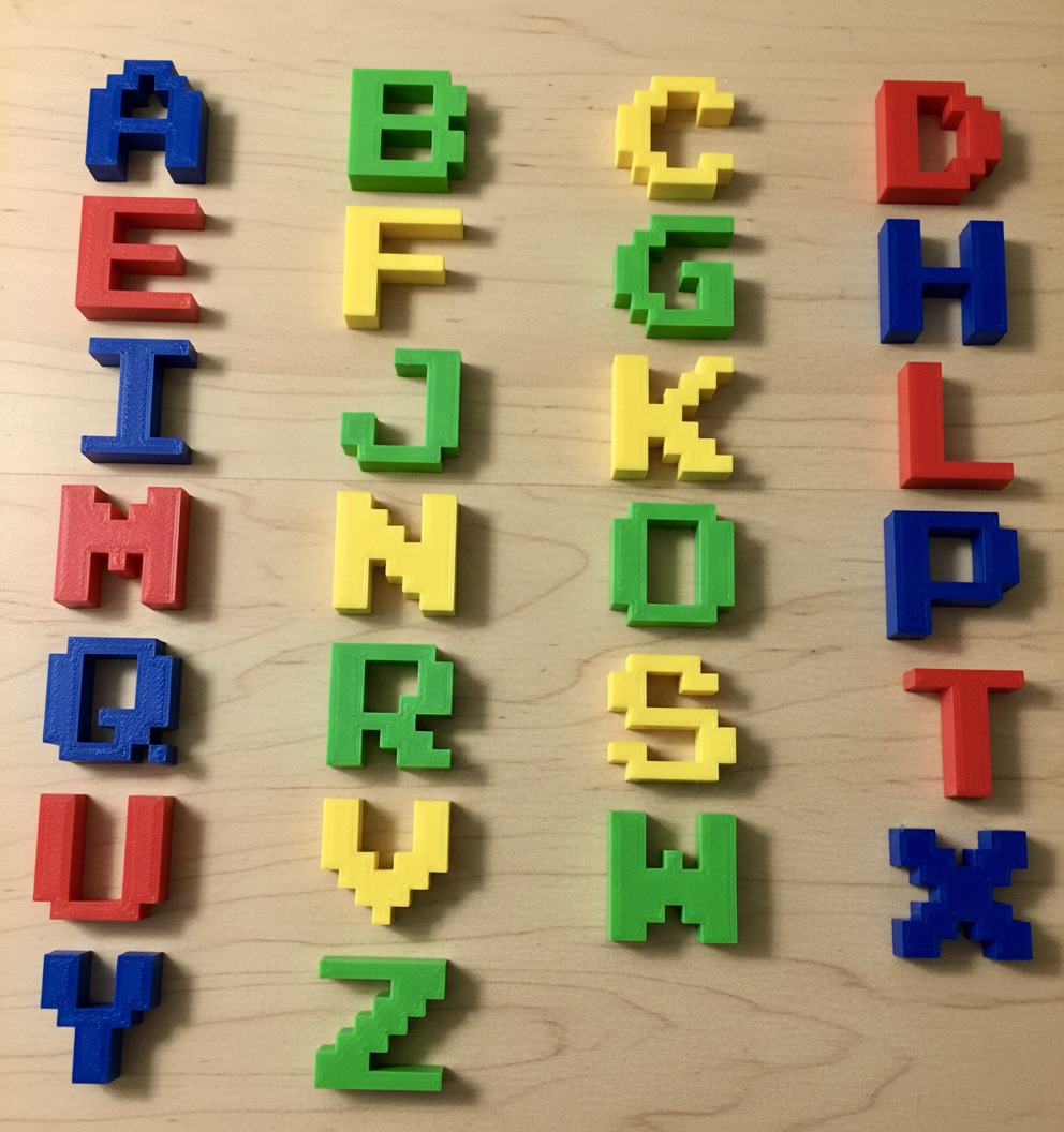 NES Inspired Font Letters & Numbers for Projects