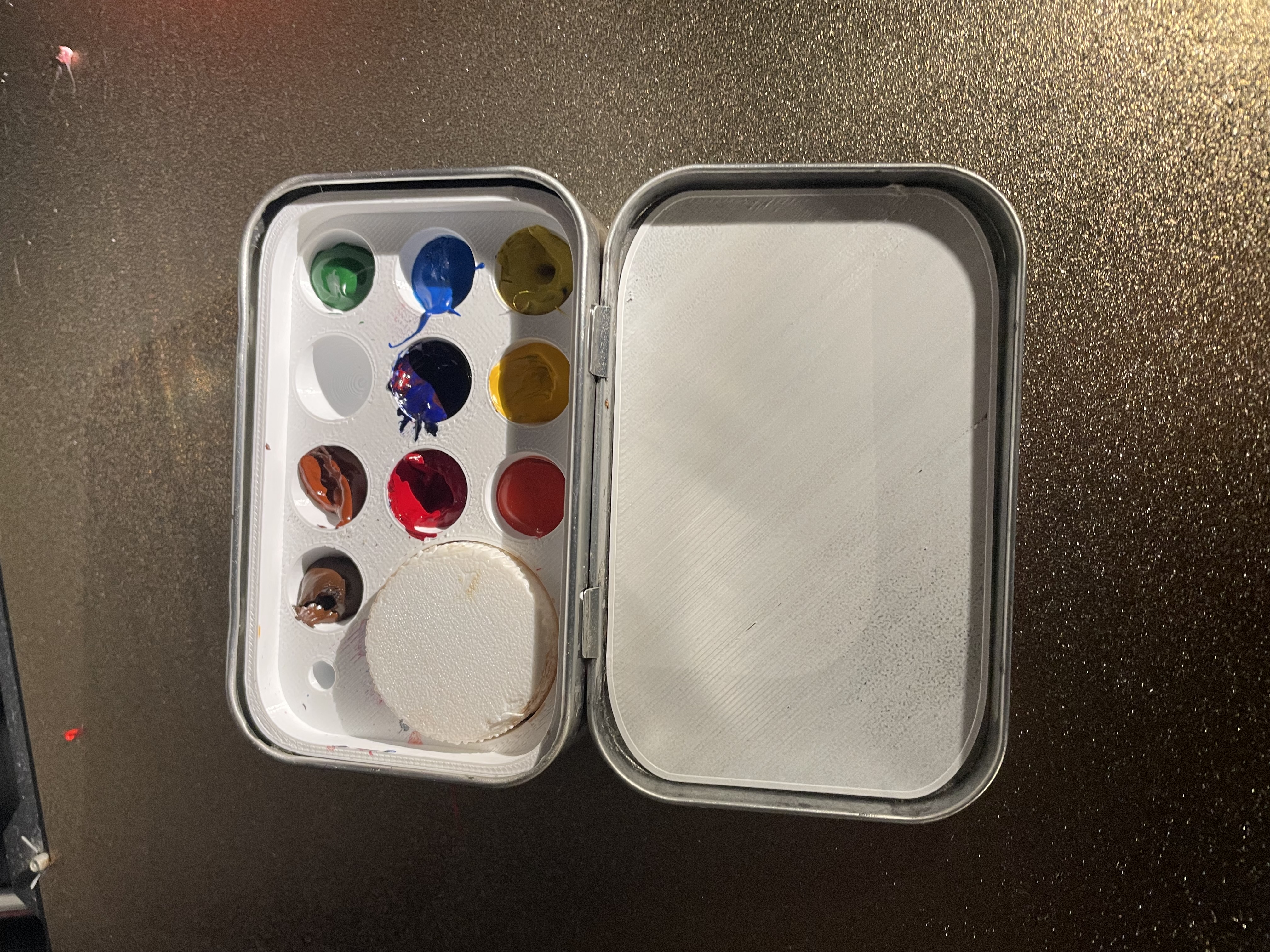 blending palette for Altoids tin watercolor set