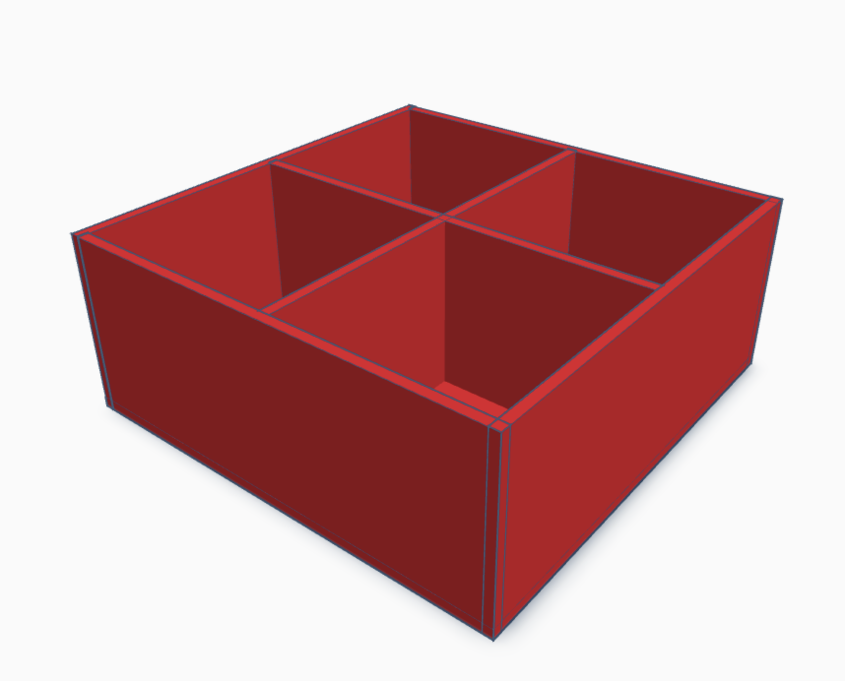 Square Container (Divided)