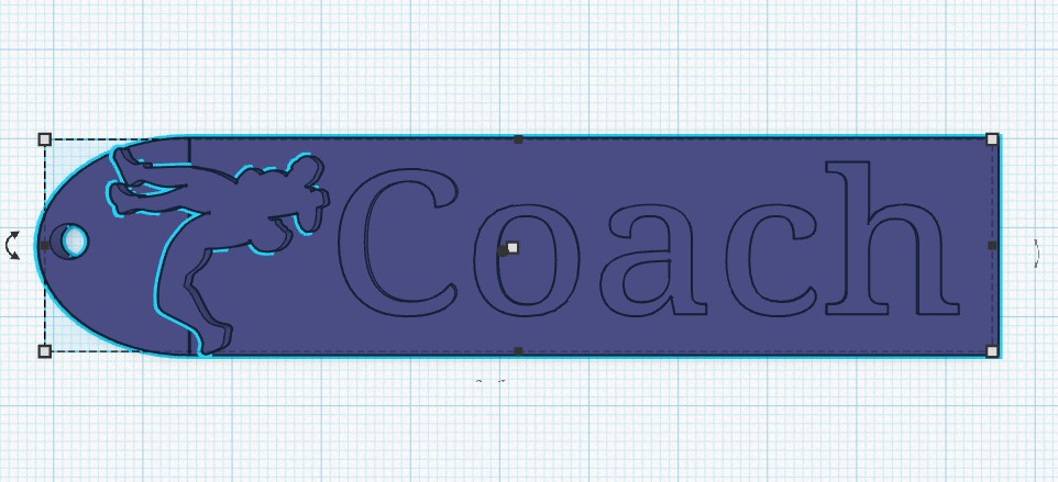 Wrestling coach keychain