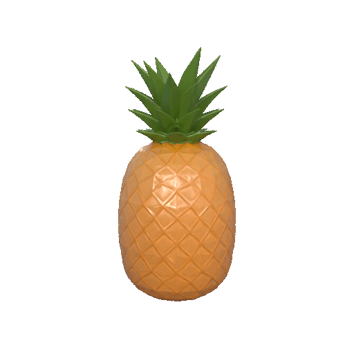 Low Poly Pineapple 3D Model — miniatura 2