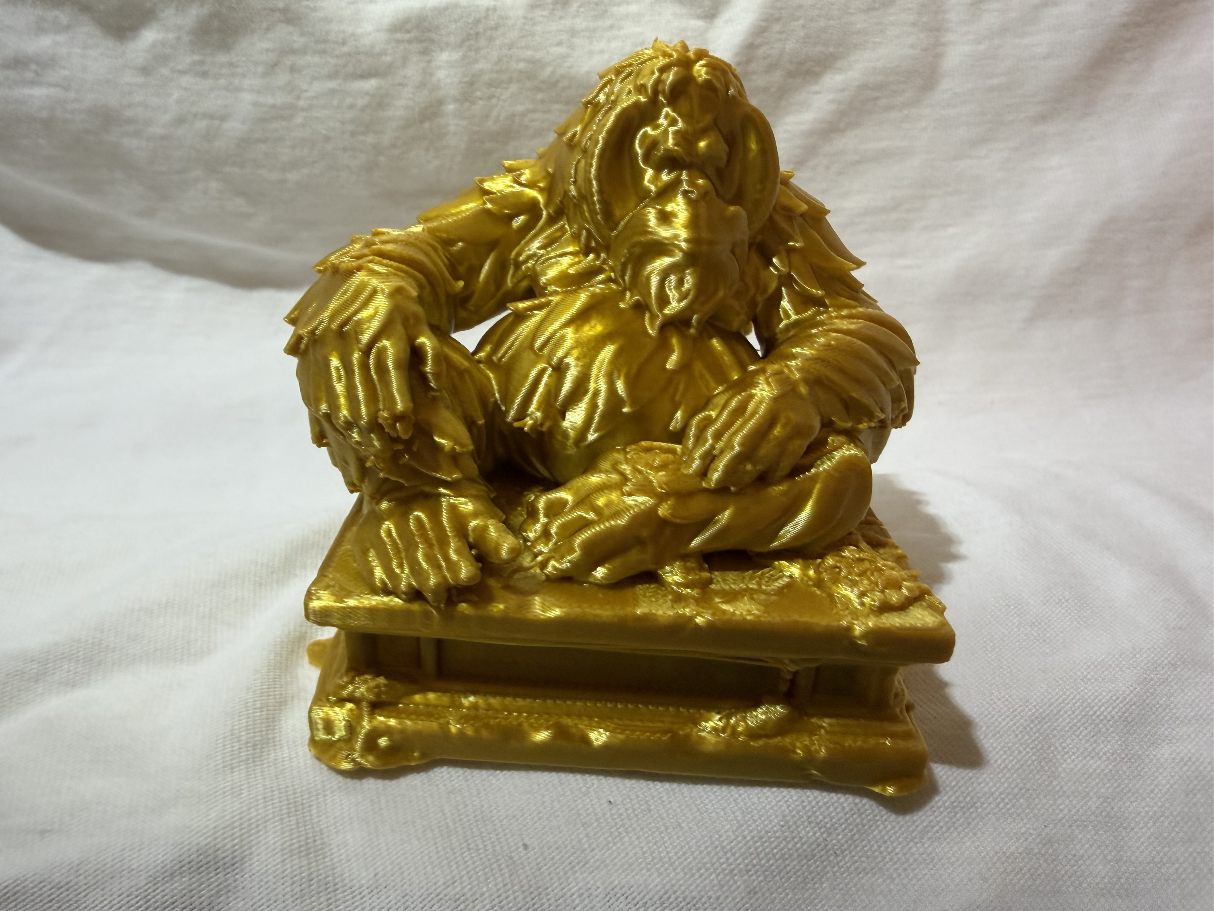 Orangutan Guardian Statue | Detailed 3D Printable Sculpture