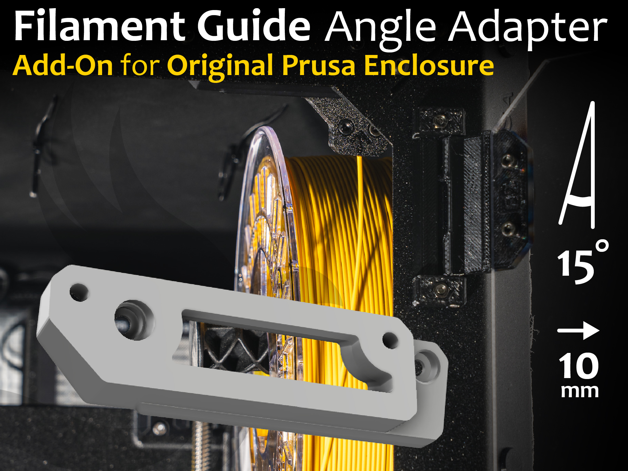 Filament Guide Add-On Angle Adapter Low Friction for OPE