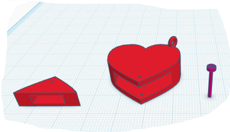 heart box keychain