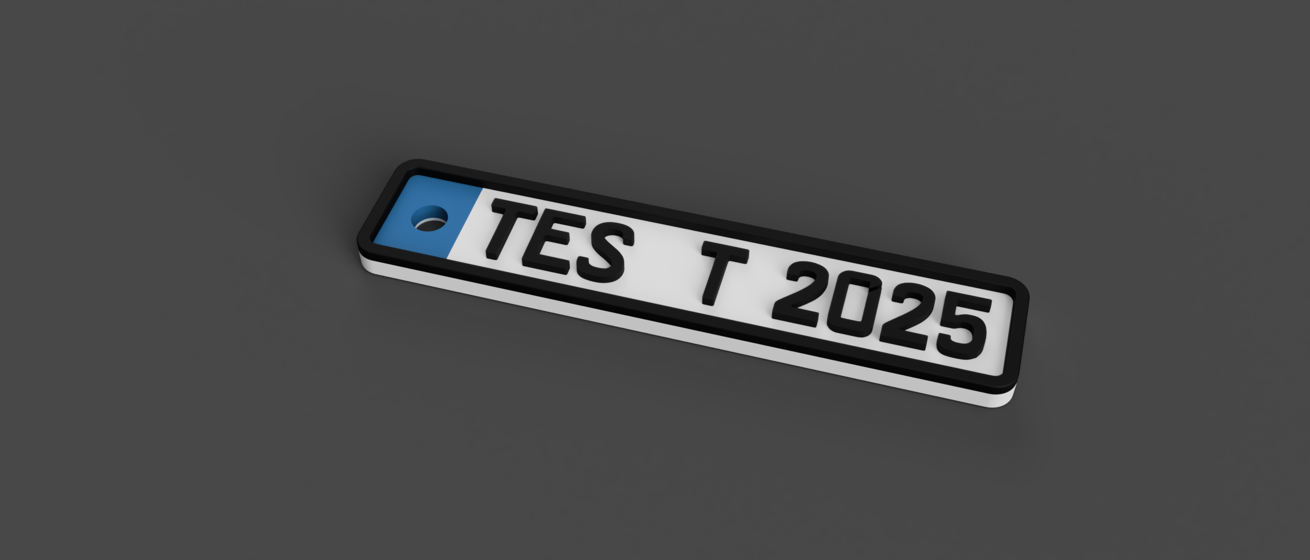 EU License Plate Keychain MMU