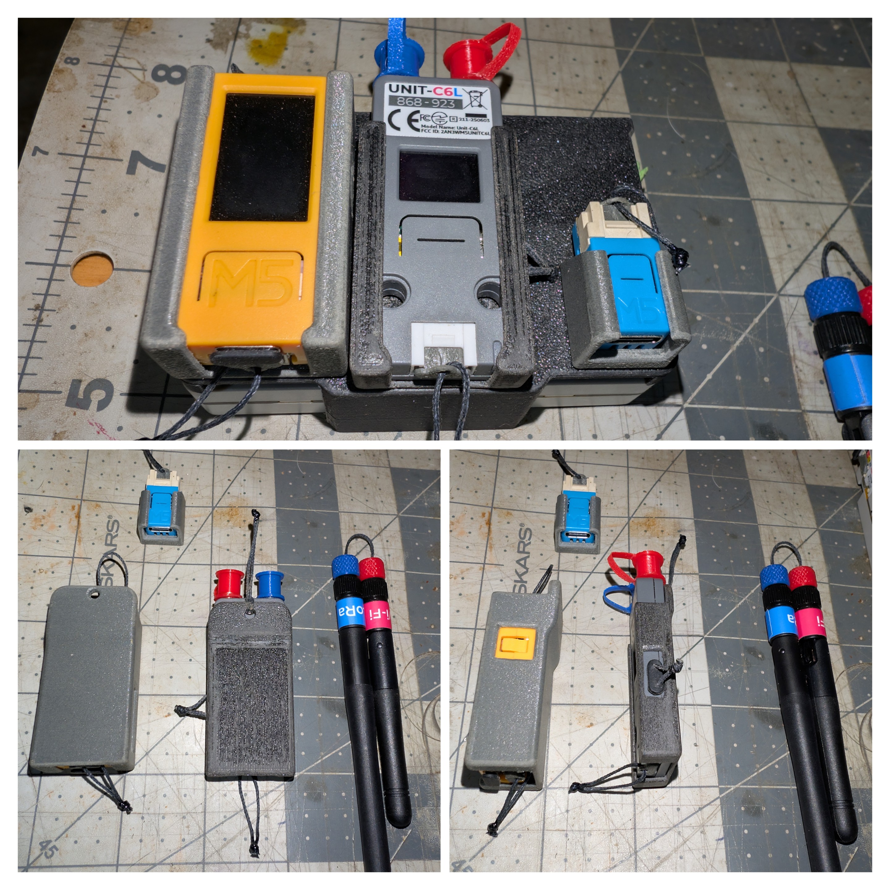 Protective case lanyard for M5 Unit-C6L Lora module