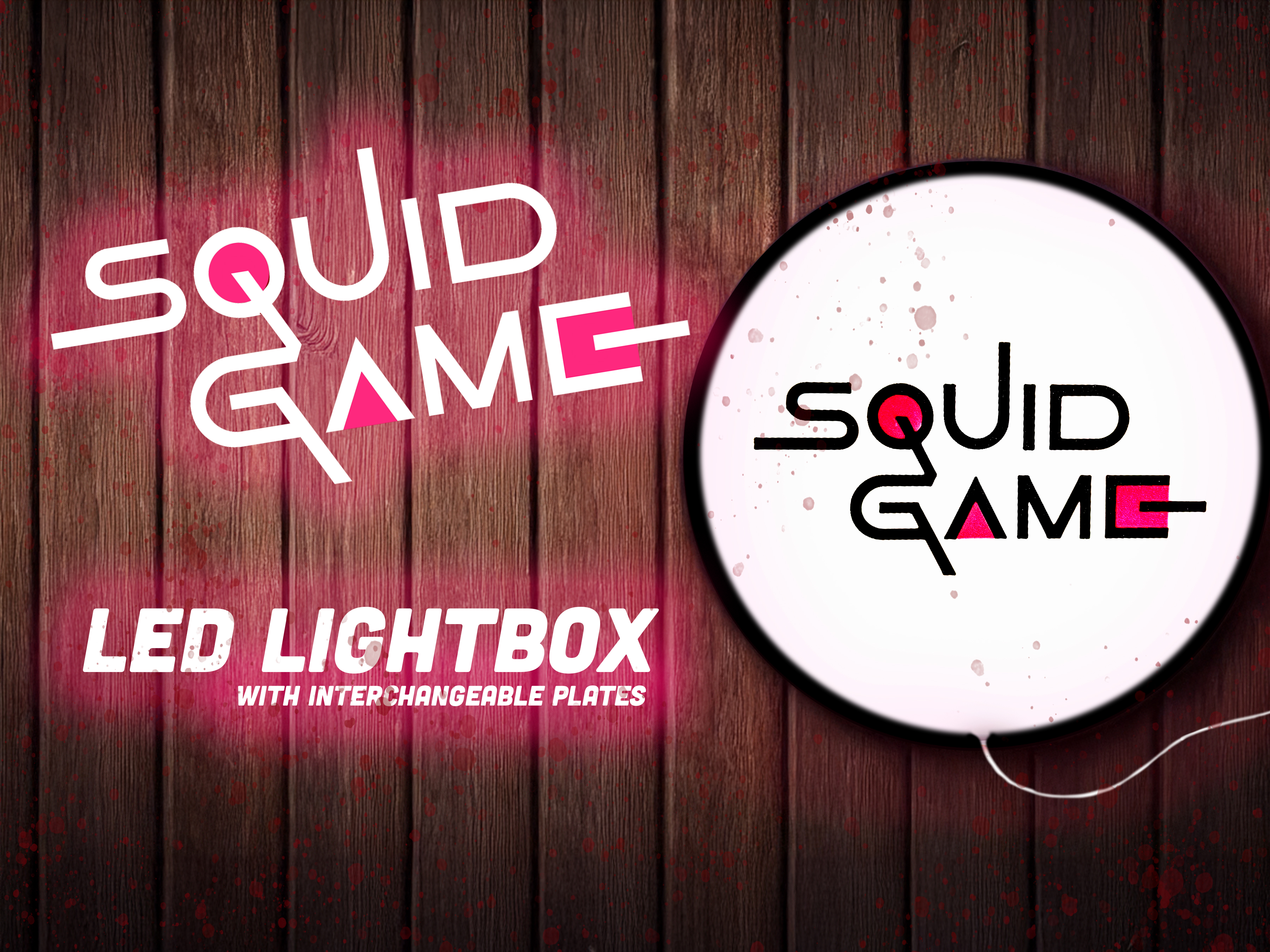 Squid Games - Netflix - Logo - Light Box/Wallart
