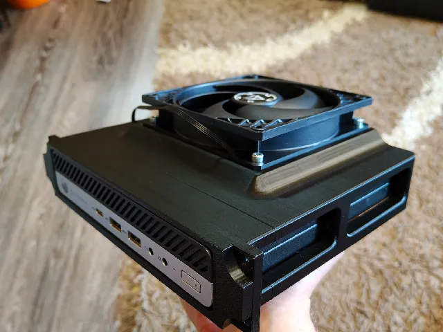Blank sides and 120fan option for 19" rack HP Mini PC mount .