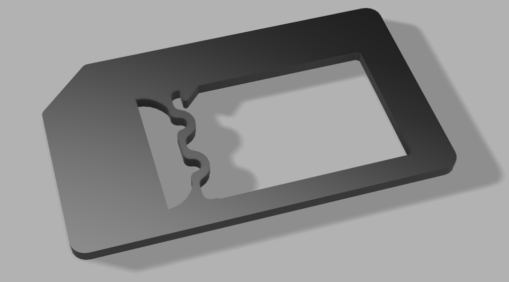 Nano SIM to Standard SIM adapter