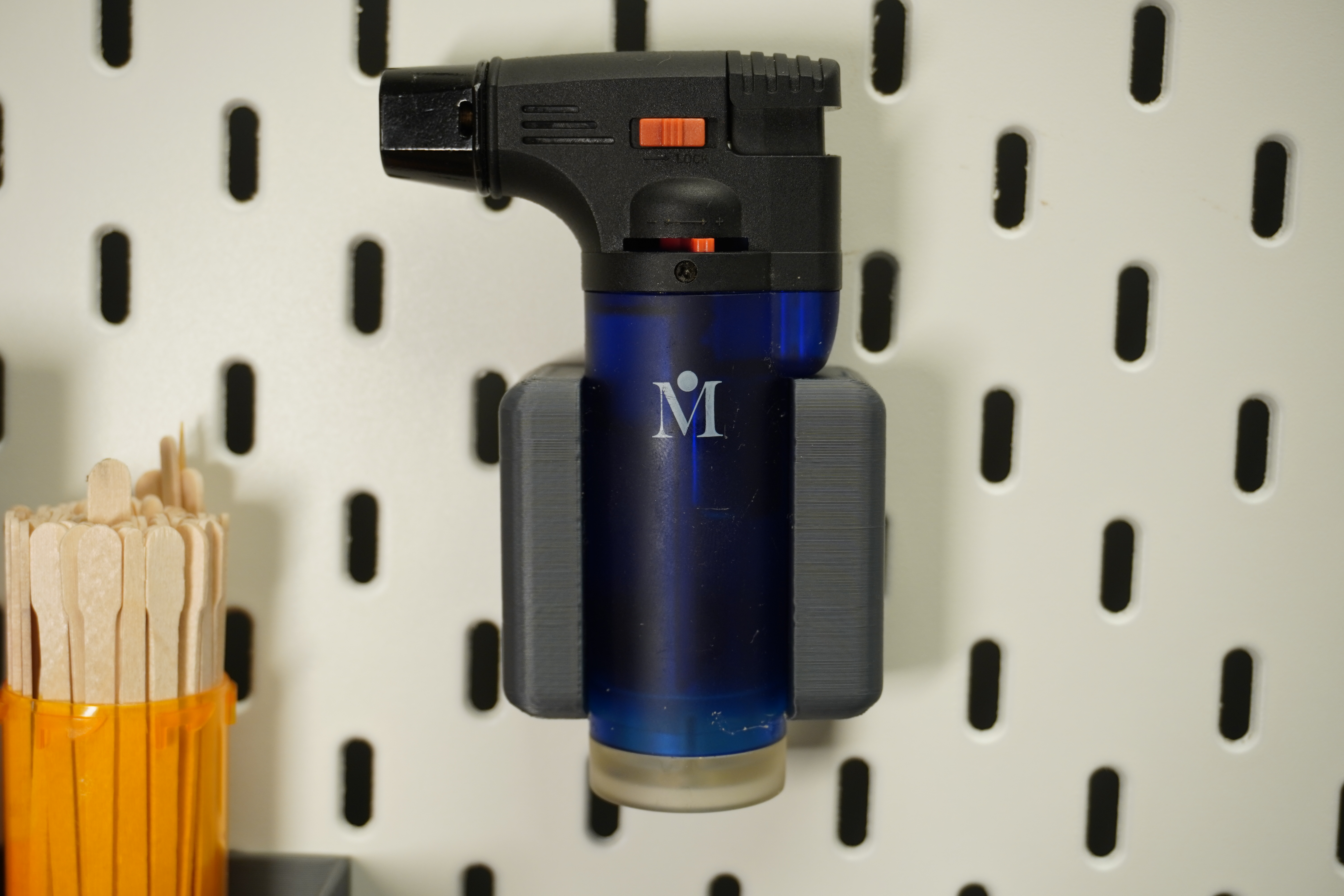 Torch Lighter Holder for IKEA Skadis PEGBoard 30mm
